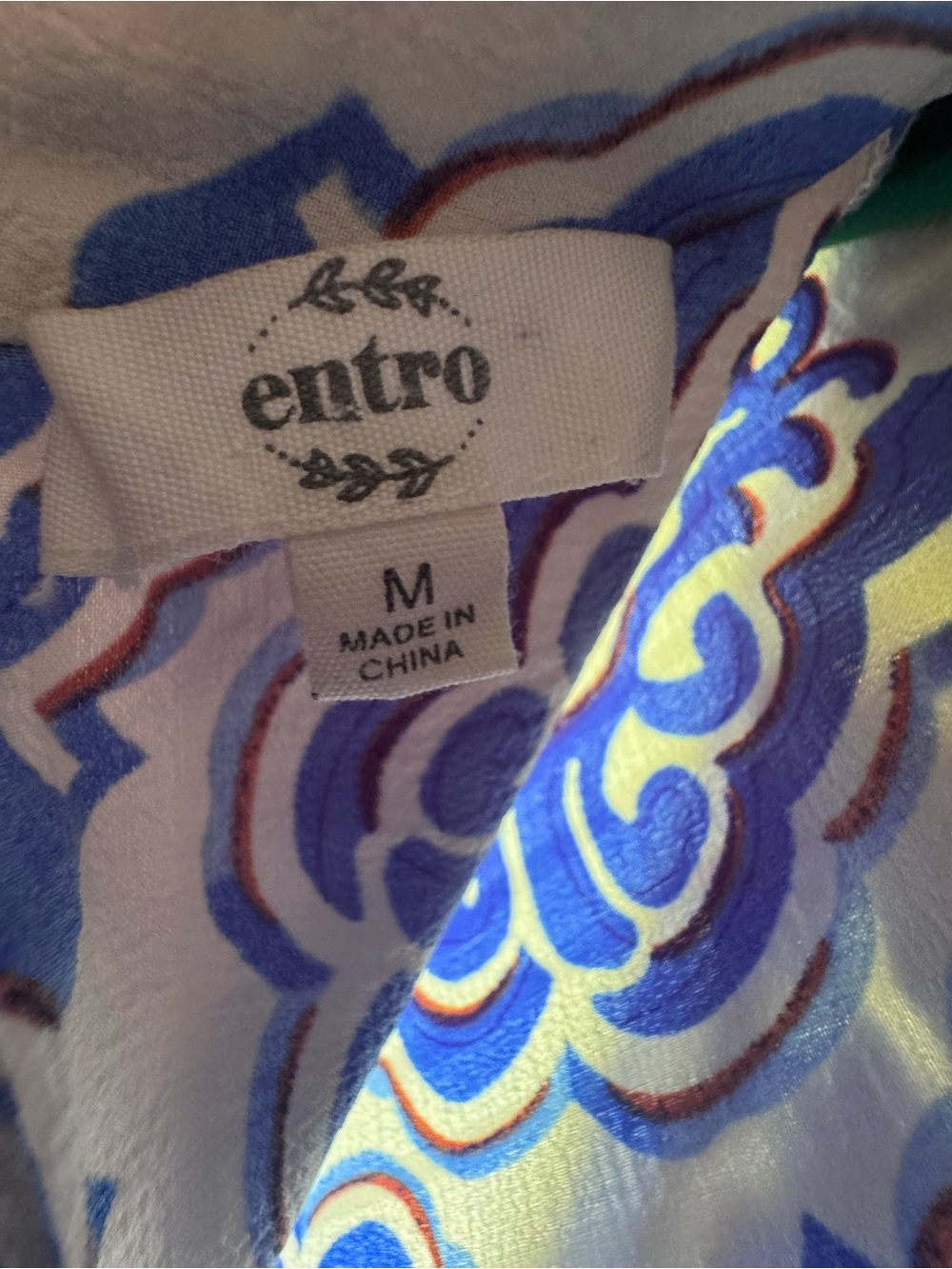 entro Blue and White Printed Maxi Dress - Picture 6 of 11